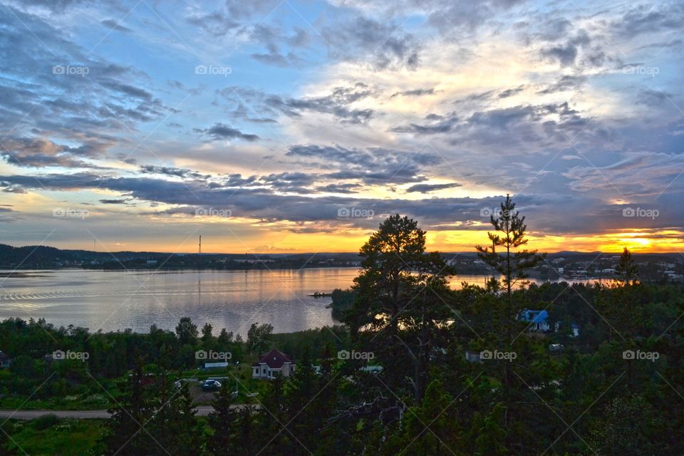 Karelia. Sunset