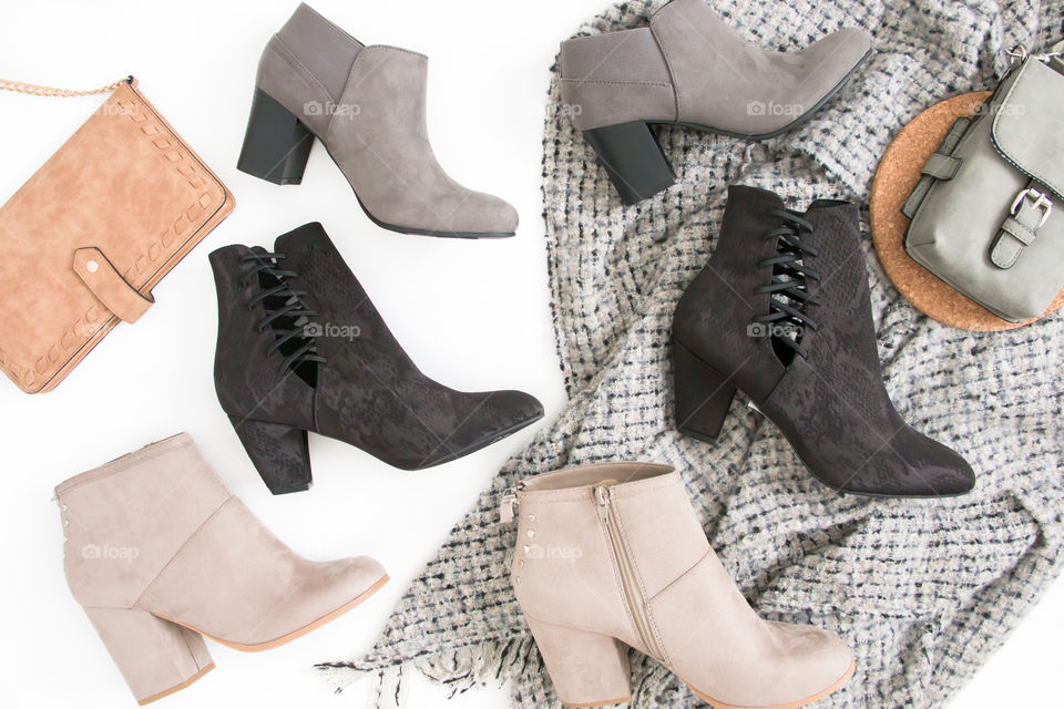 Fashion flatlay with boots