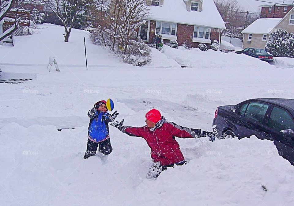 Snow football !