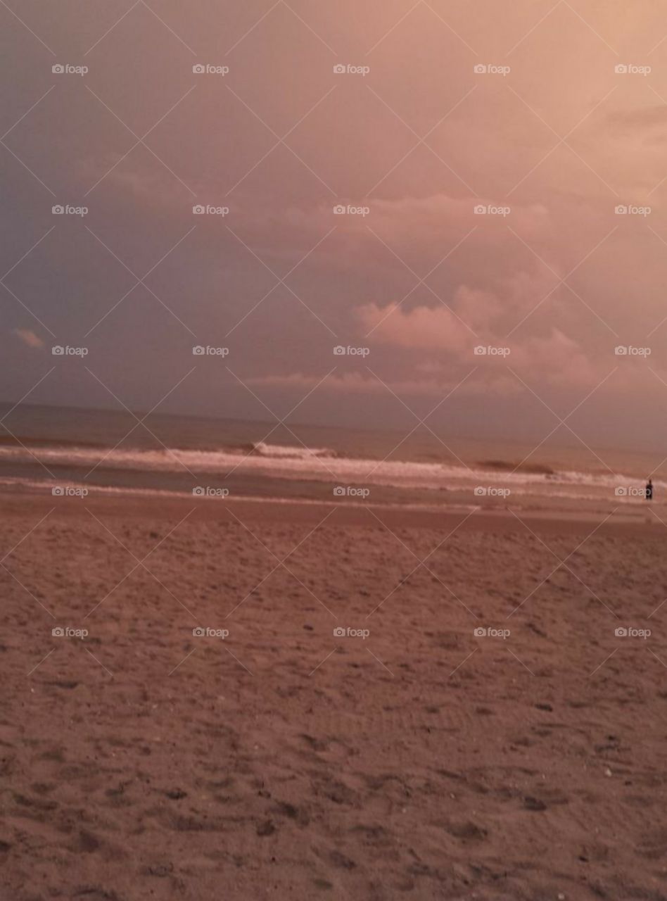 pink sky in Myrtle Beach