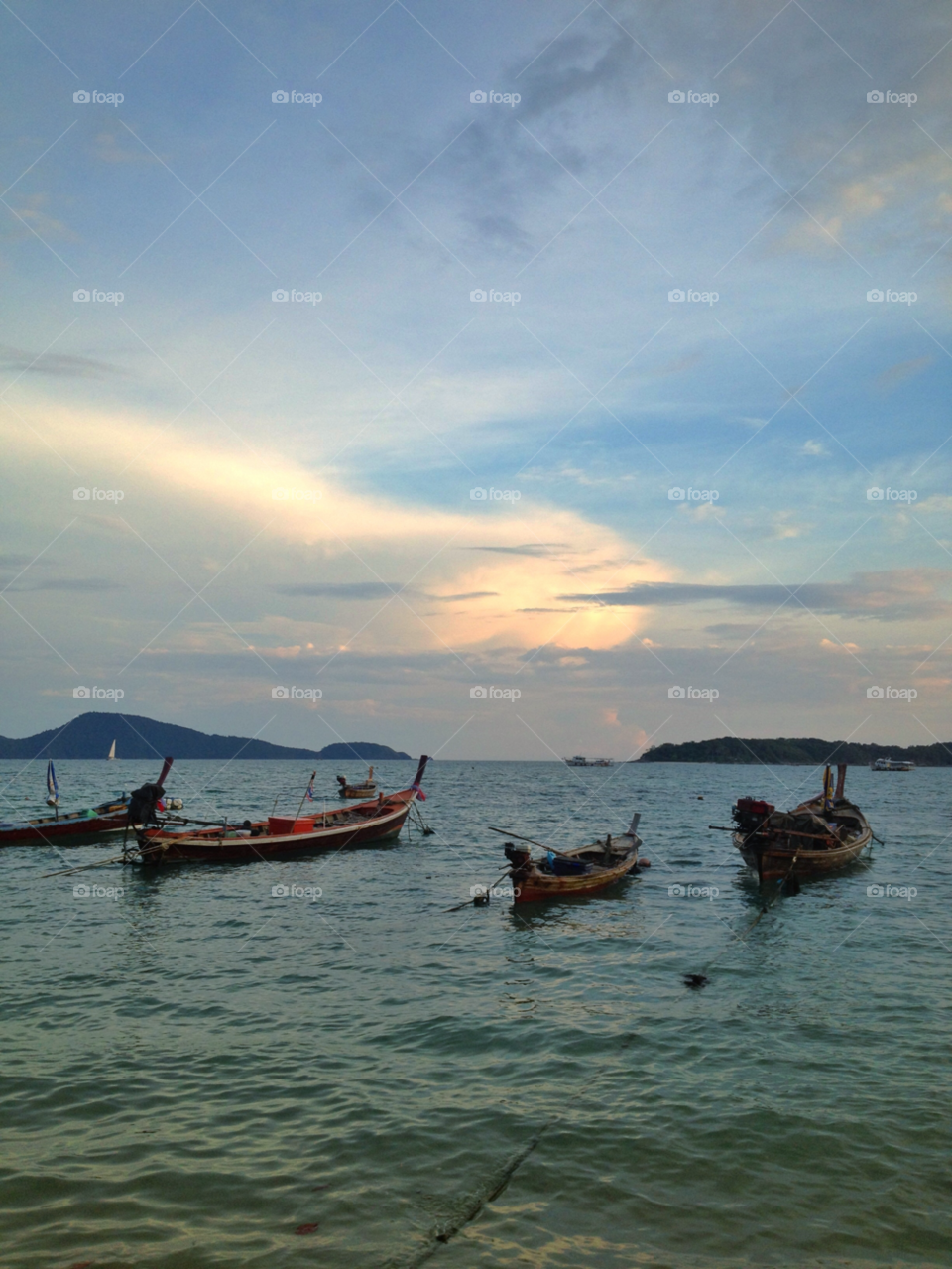 sunset boats sea boat by twilite