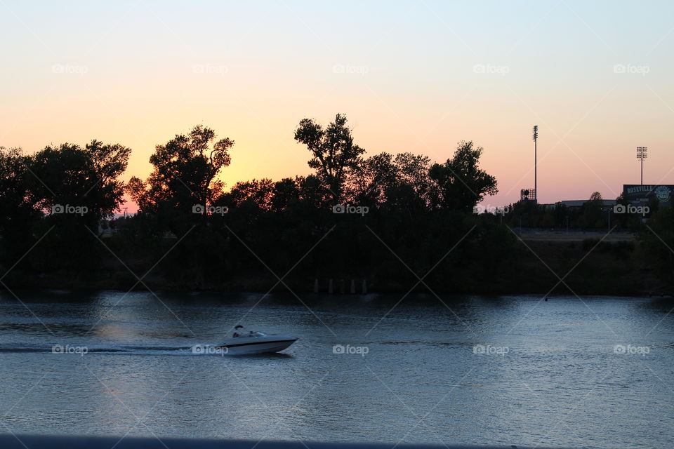 Water, Lake, Dawn, River, Sunset