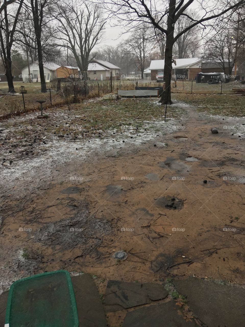 Finally getting winter stuff sleeting now then supposed to get some snow not much.