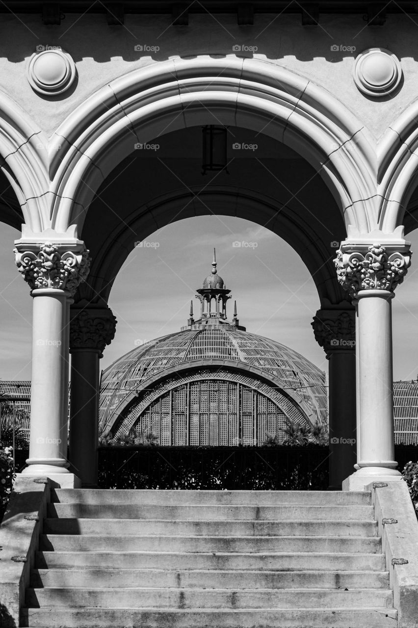 light and dark archway