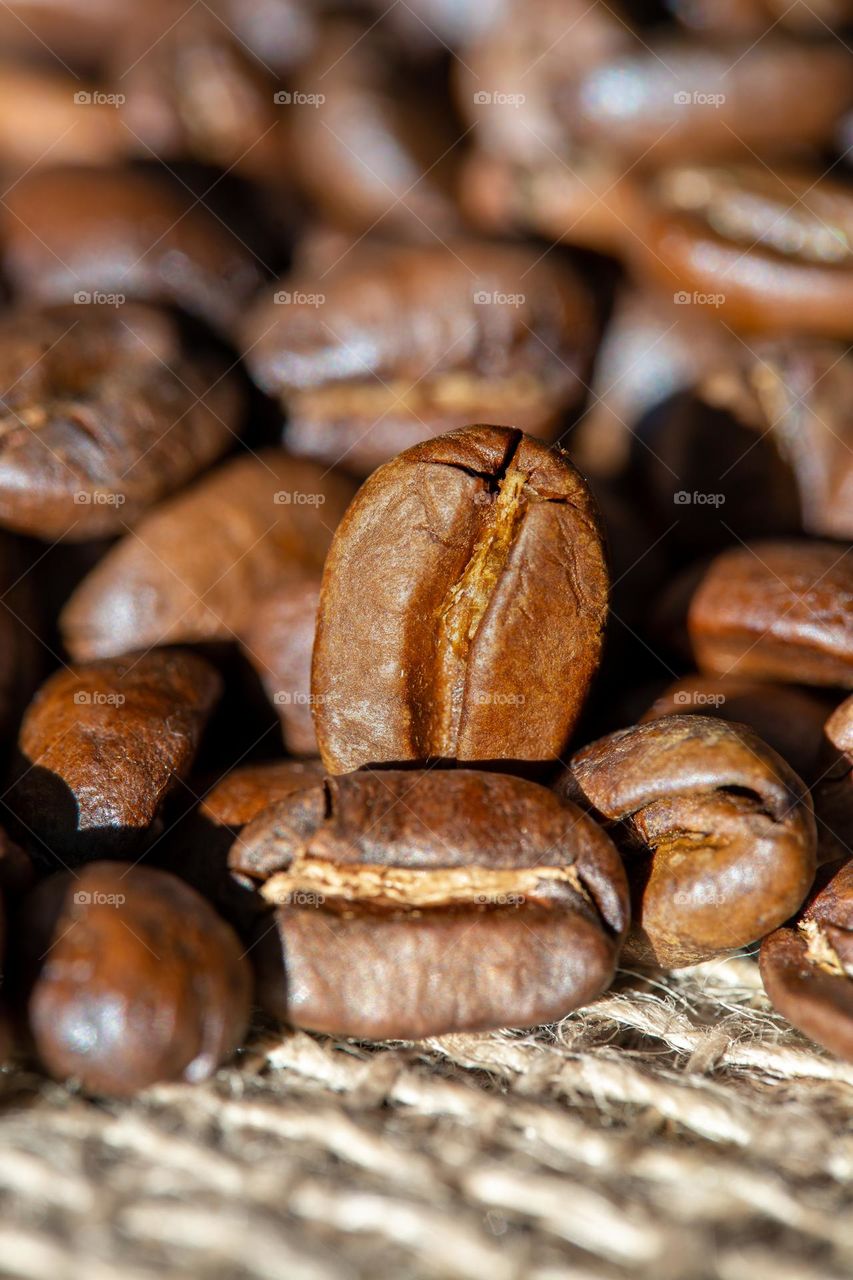 close up of coffee bean