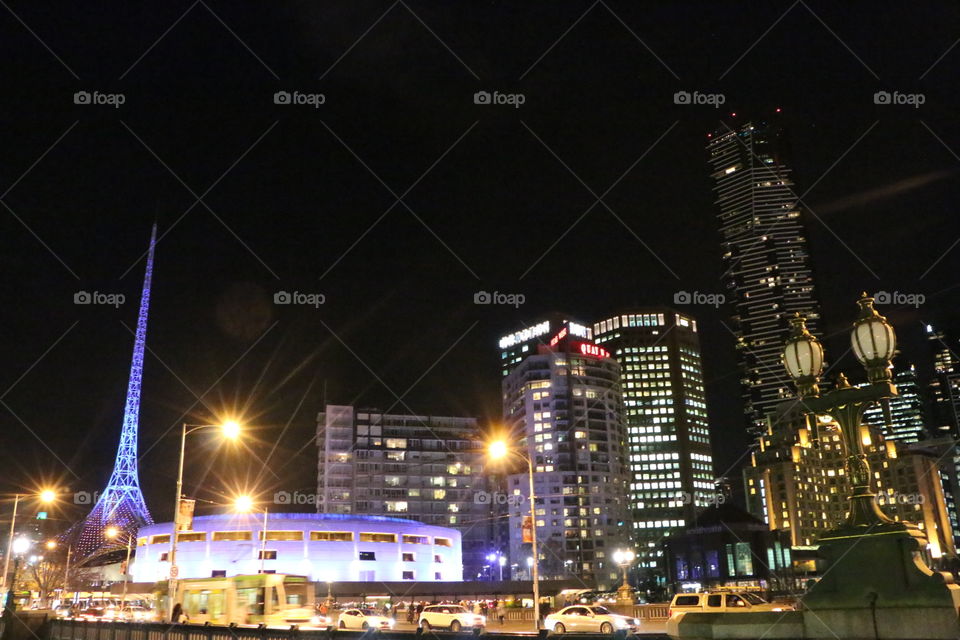 Melbourne at night