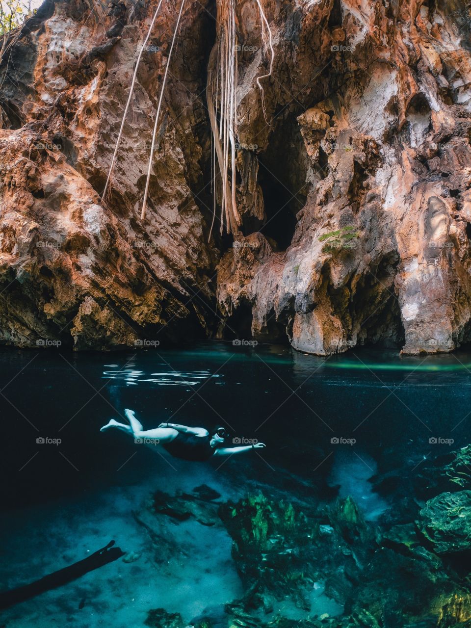 Blue lake diving