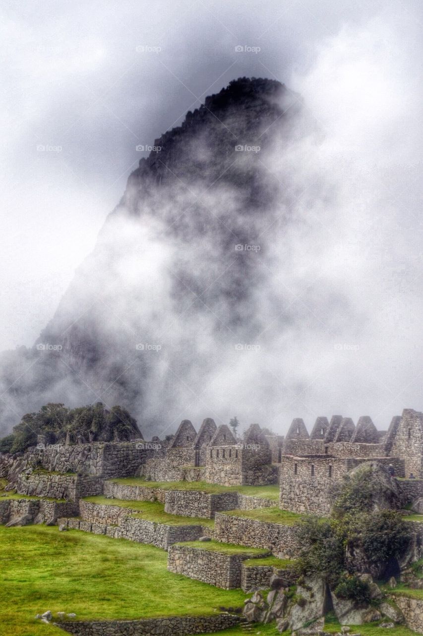 Fog over Machu Pichu