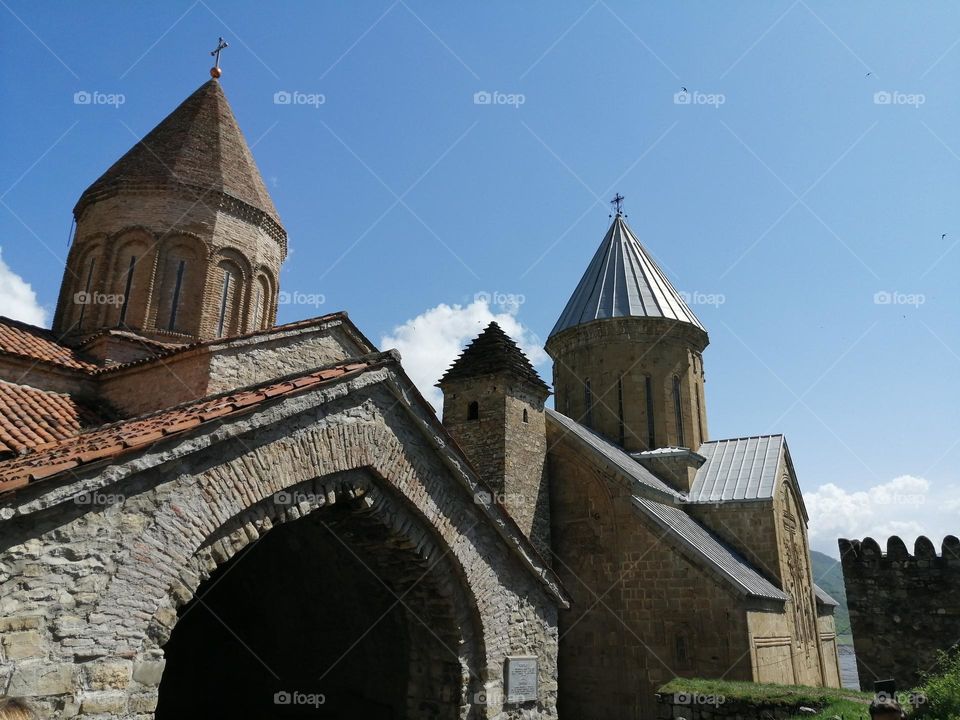 The Church of the Virgin and Church of the Mother of God in Ananuri Fortress, Georgia