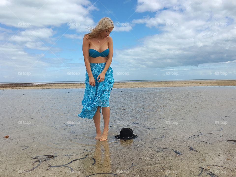 Hat on beach