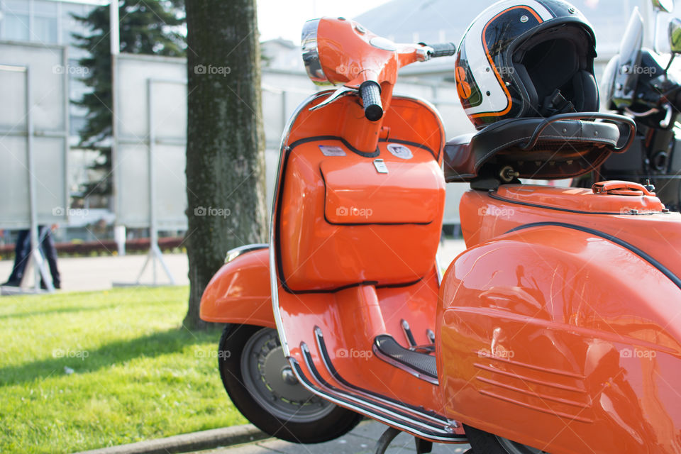 classic vintage vespa motorcycle from 1981, still in usable condition