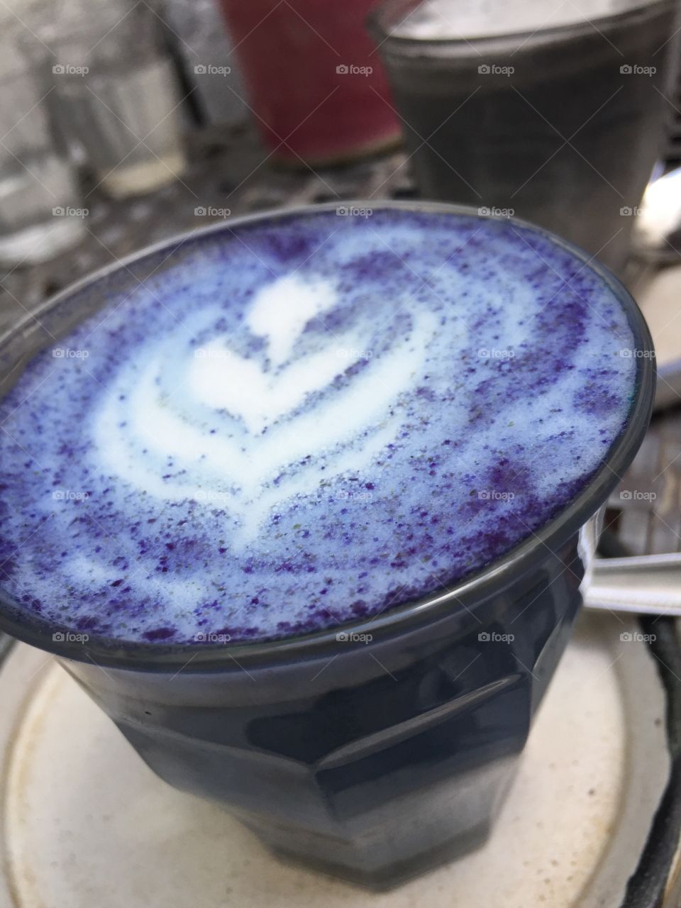 blue matcha latte xo