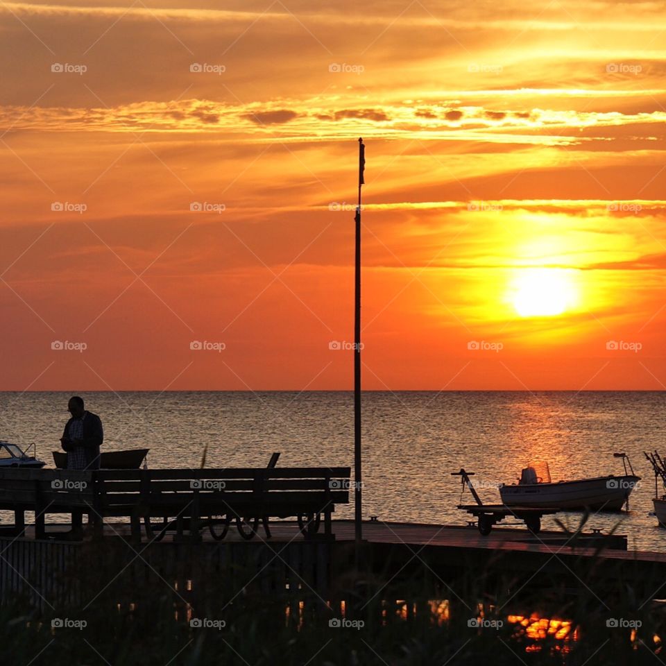 Sunset on the jetty