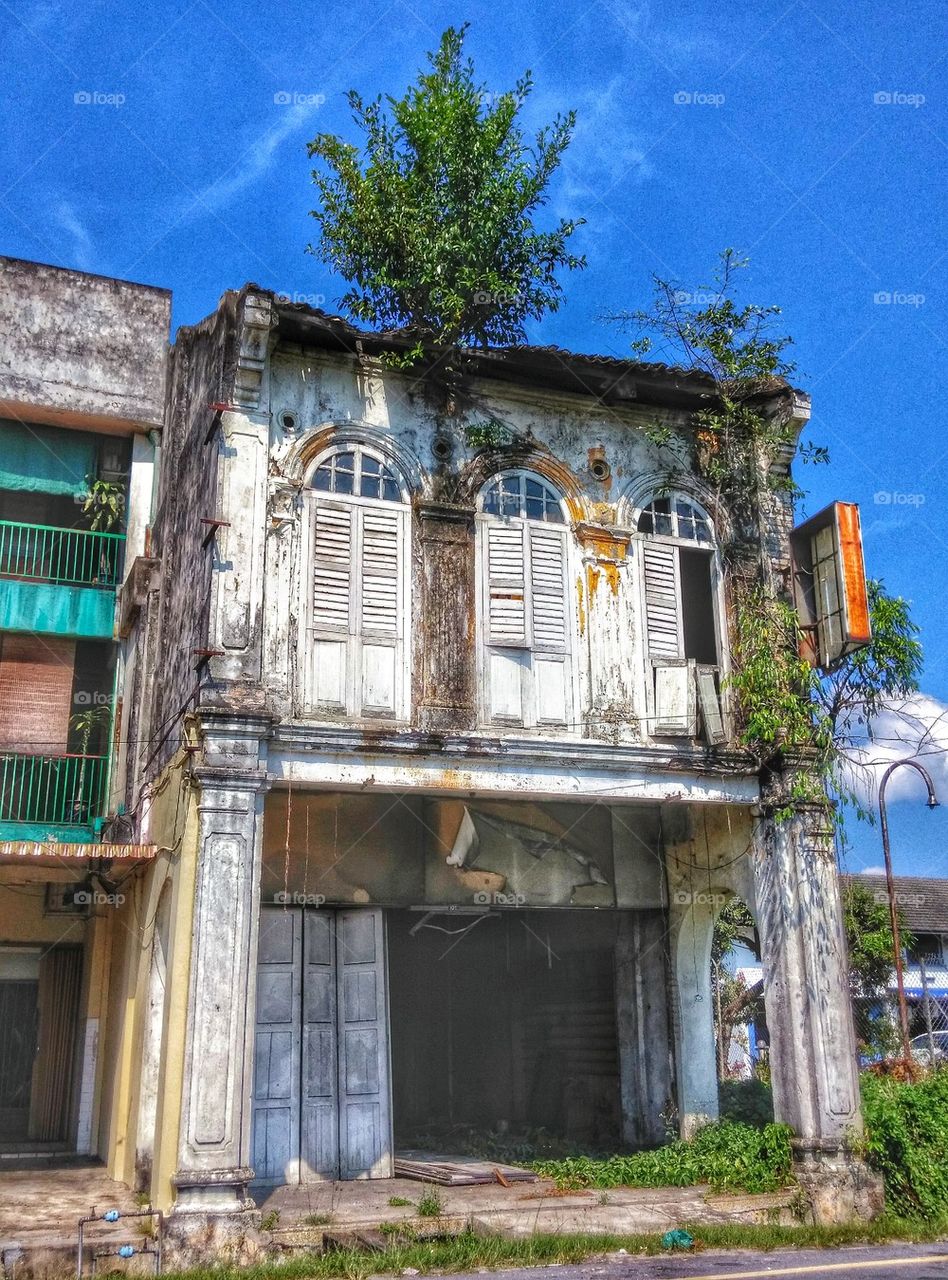 abandoned shophouse