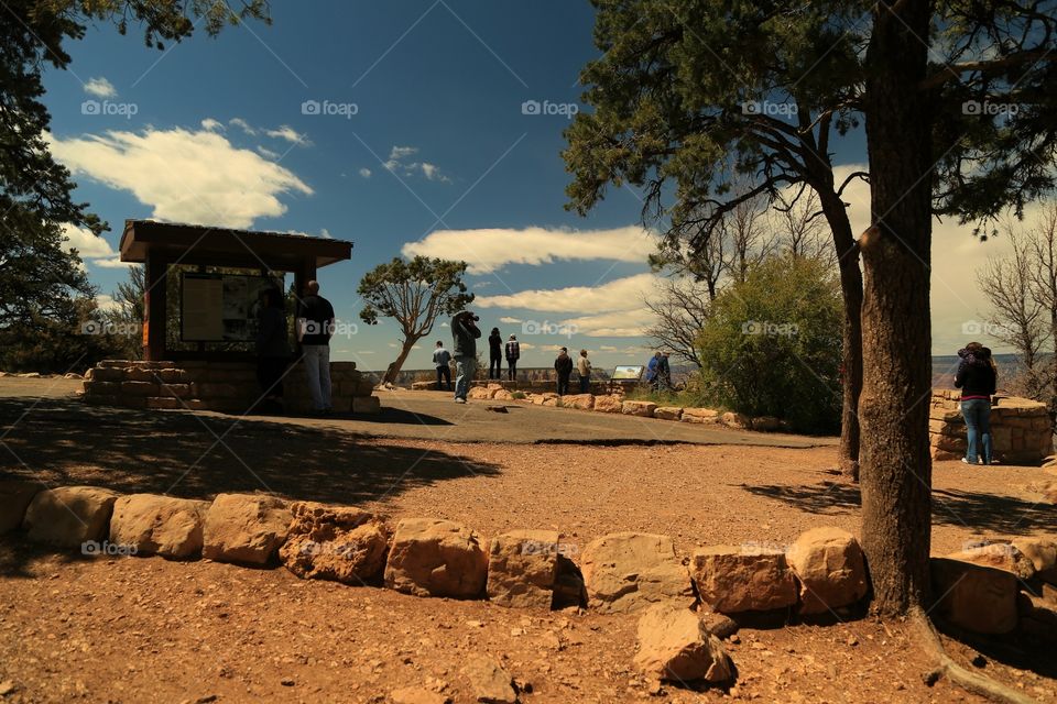 Tourist at the Grand Canyon