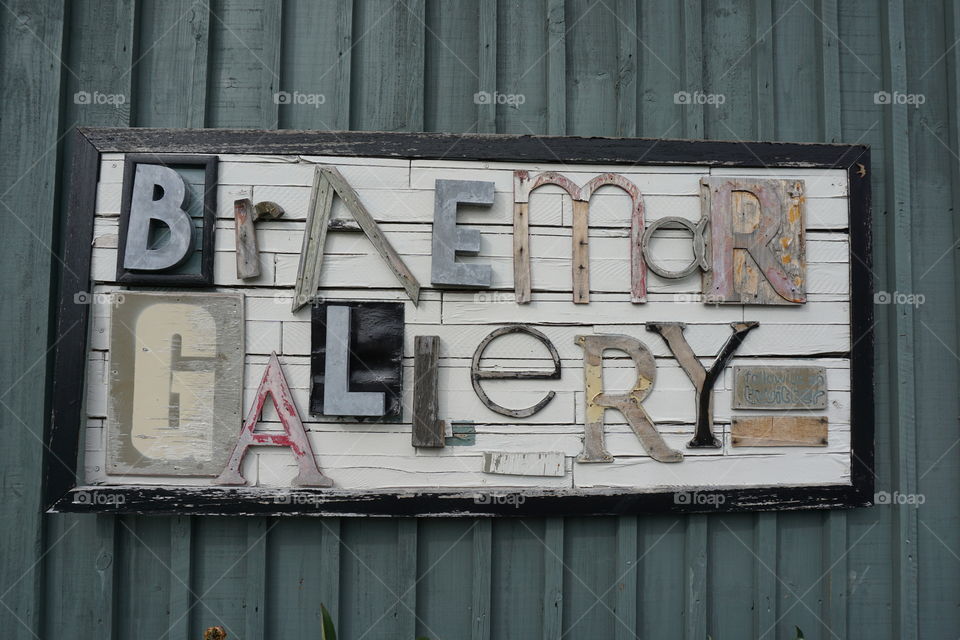 Braemar Art Gallery Sign