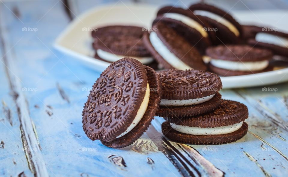 Double Oreos on a table