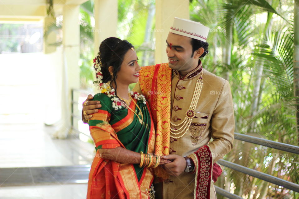 wedding portrait nice couple photo