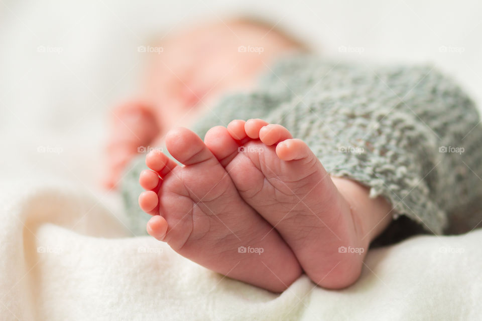 Foot, Baby, Newborn, Blanket, Tiny