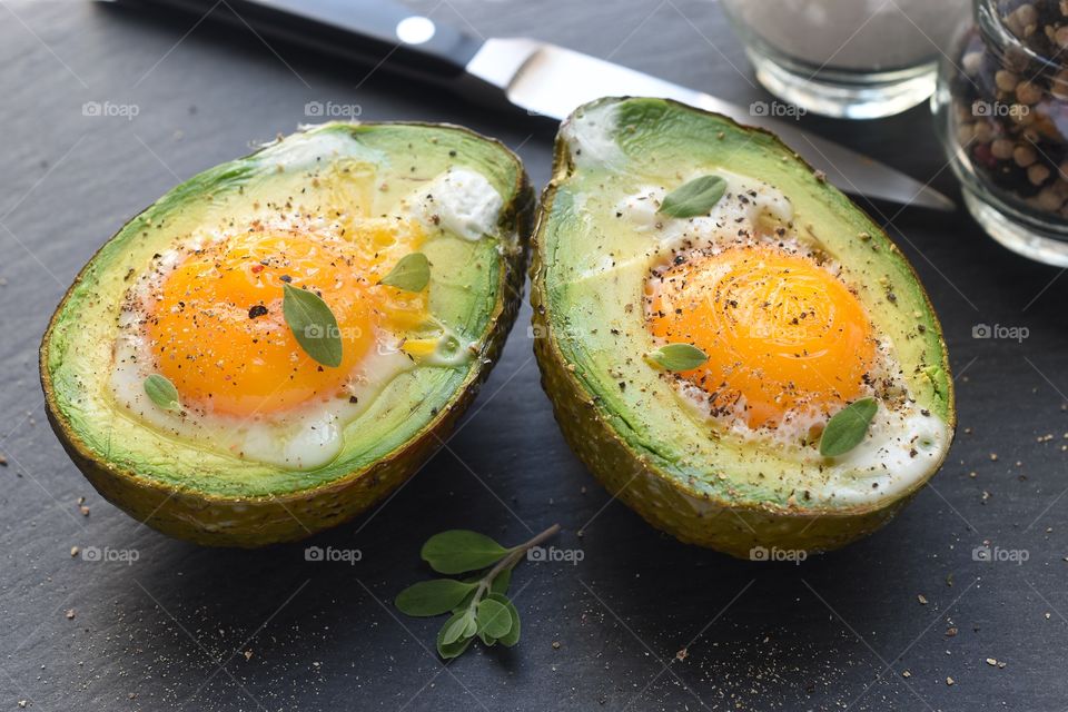 Eggs and avocados 