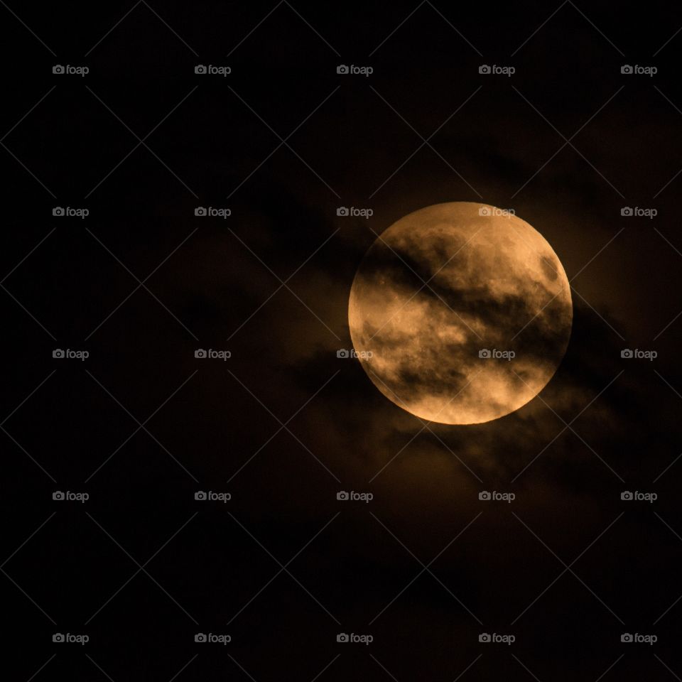 Full moon in sky at night