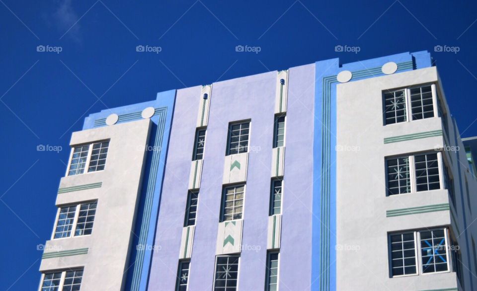 Art Deco building in the Miami Art Deco district