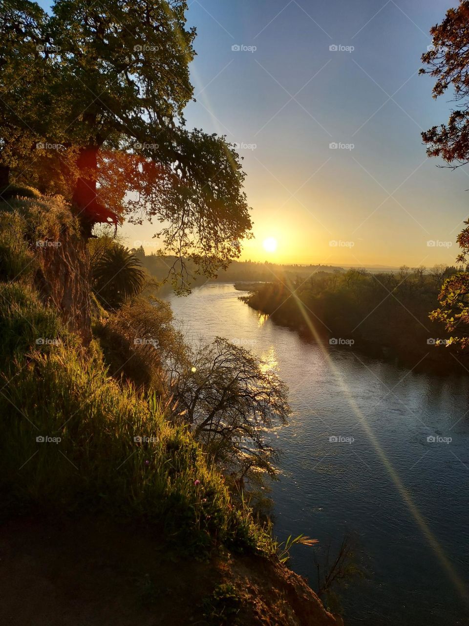 Easter morning sunrise on Easter Sunday in the city of Fair Oaks