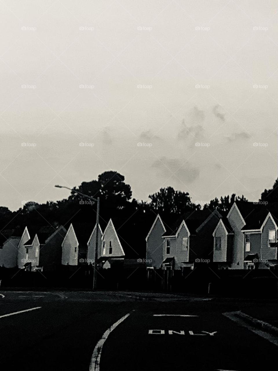 B&w suburbia 