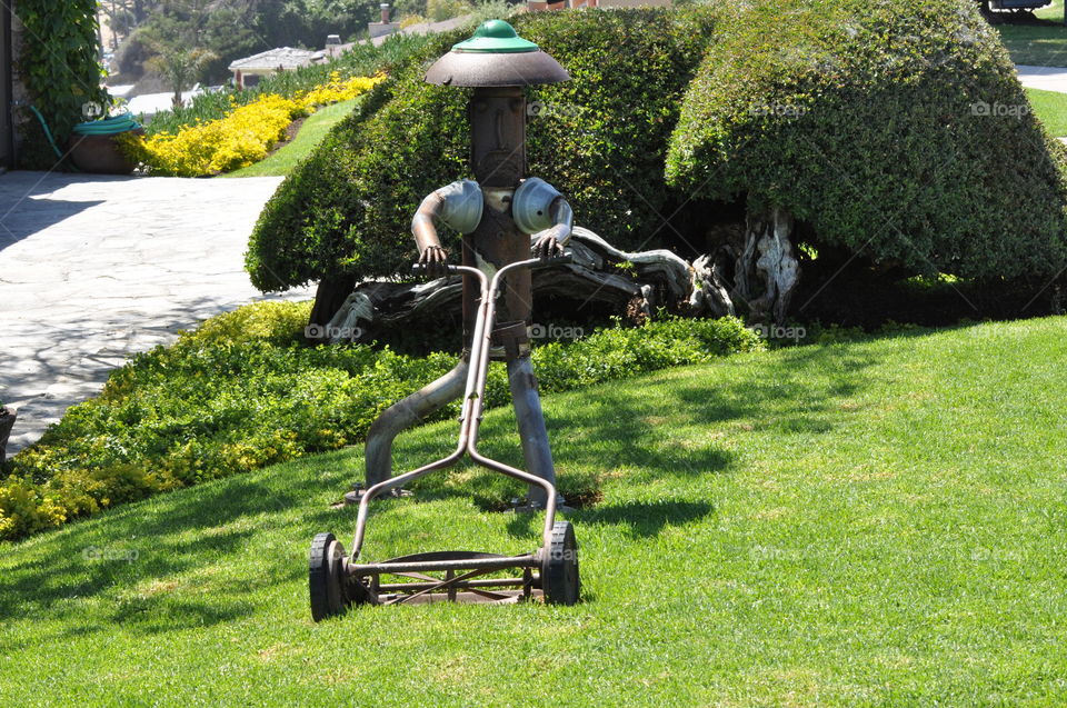 Lawn mower character