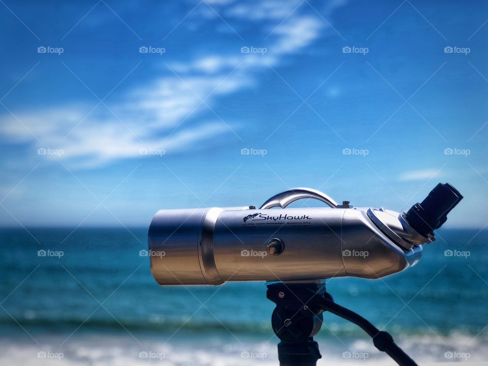 Telescope on the Ocean, Contemporary Lifestyle Photography 