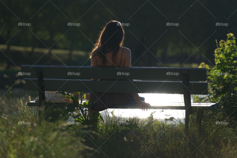 Girl on a bench 