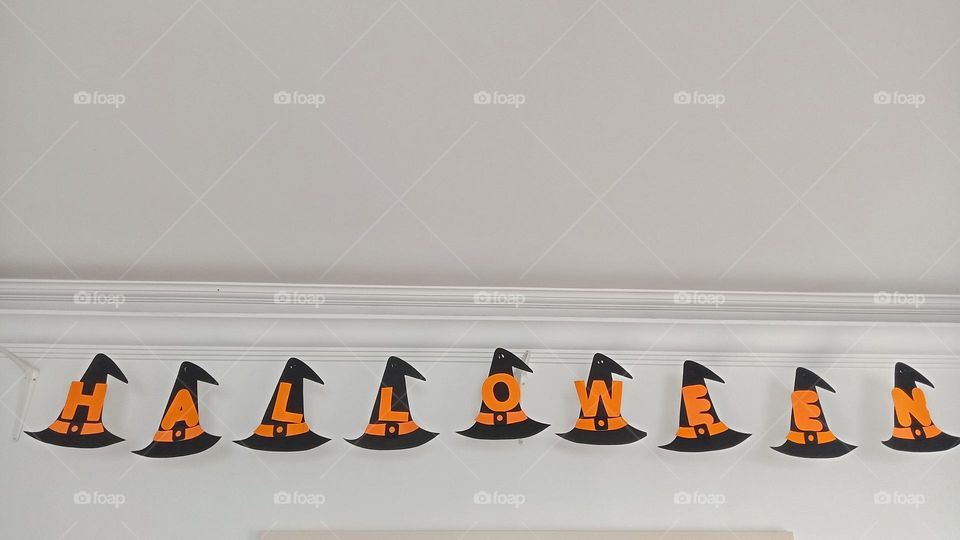 Halloween lettering decoration