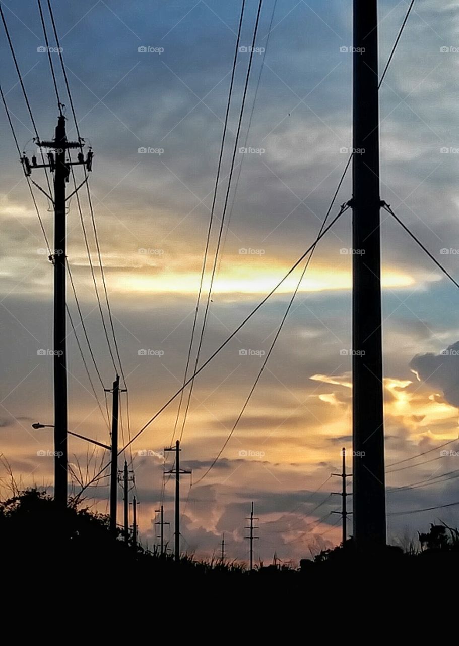 power lines abstract