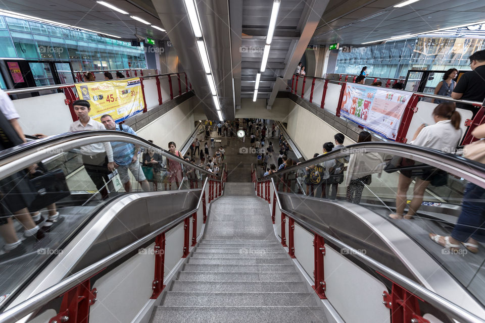 BTS public train station stairway 