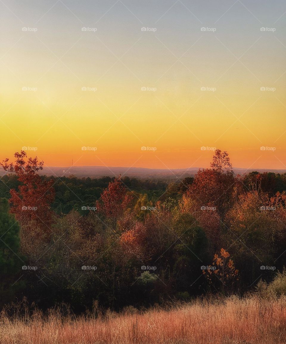 The overlook from Choctaw Ridge highlighting the beautiful colors throughout the valley below.