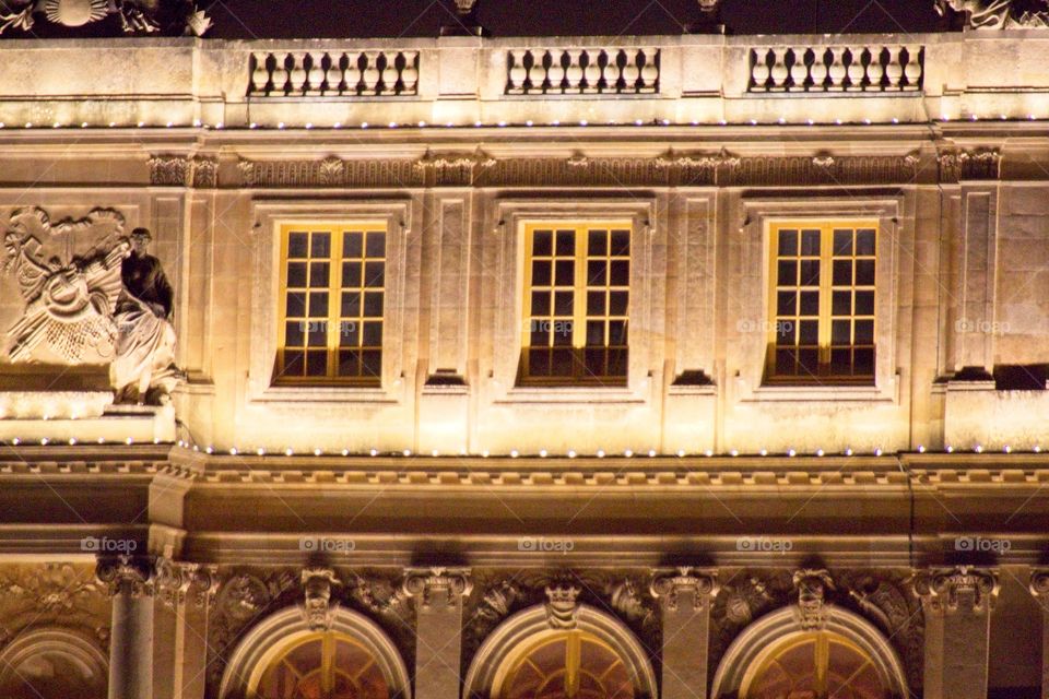 the facade of the palace