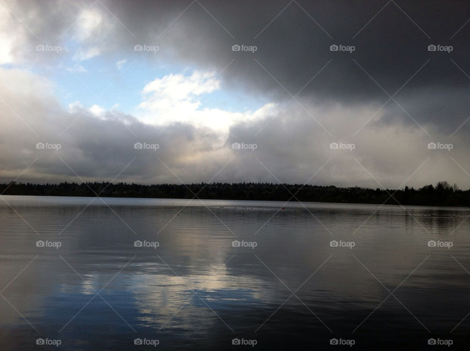 refection reflection of sky on lake by michaek_bdtkr