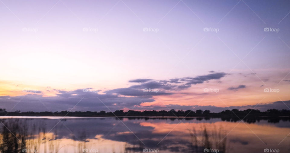 Sunset, Water, Dawn, No Person, Lake