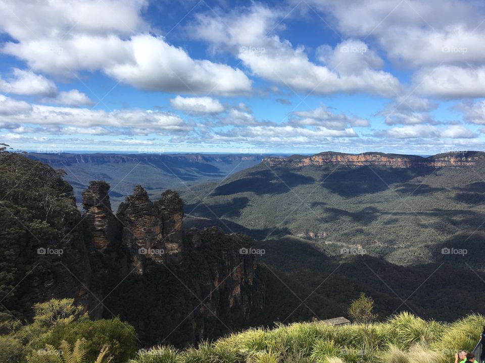 Three Sisters Rock Formation at the Blue Mountains in New South Wales Australia.  