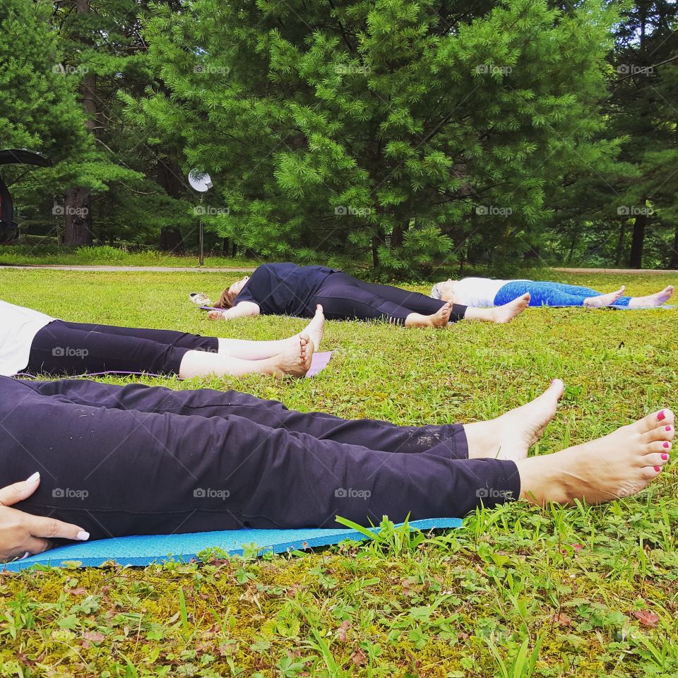 Relaxing outdoor yoga .. for a stress free life.