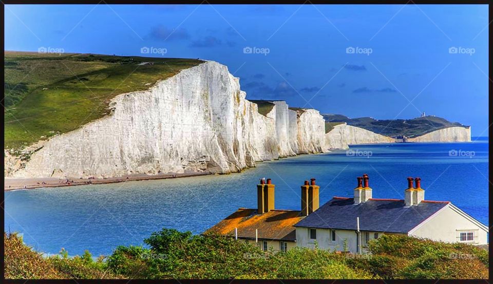 Cliffs. White cliffs 