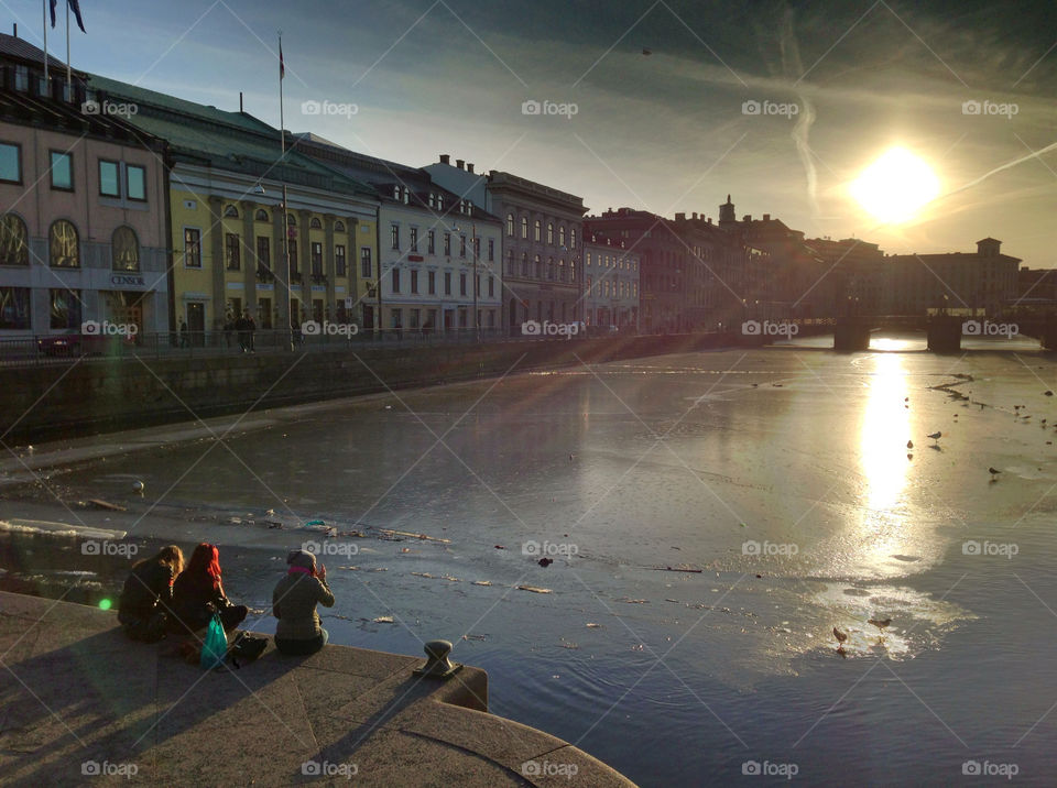 Sun shining in gothenburg sweden