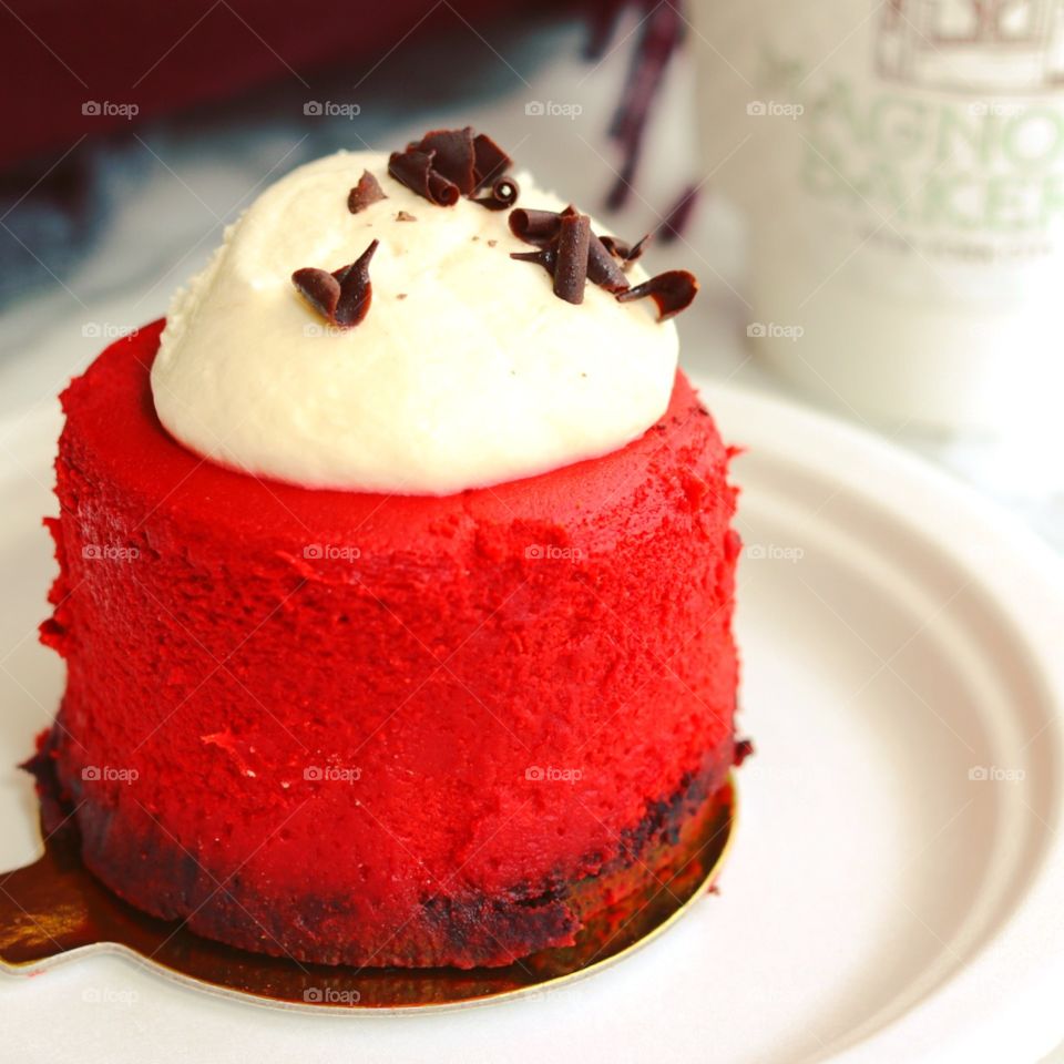 Red velvet cheesecake from the Magnolia Bakery. 