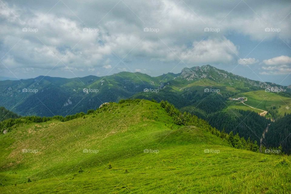 Finding freedom in the mountains. Ciucas Mountains in Romania.