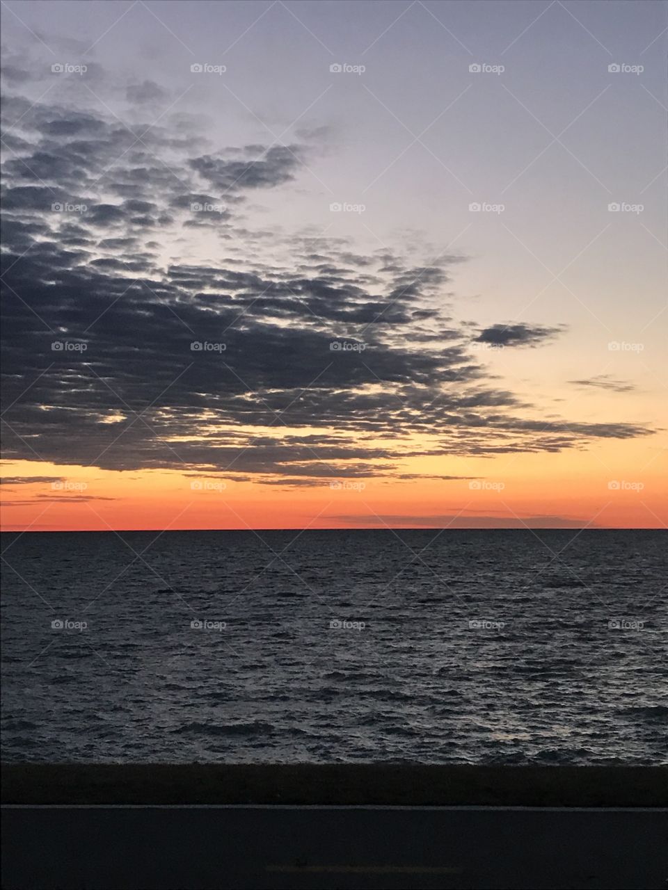 A sunrise over Lake Michigan 