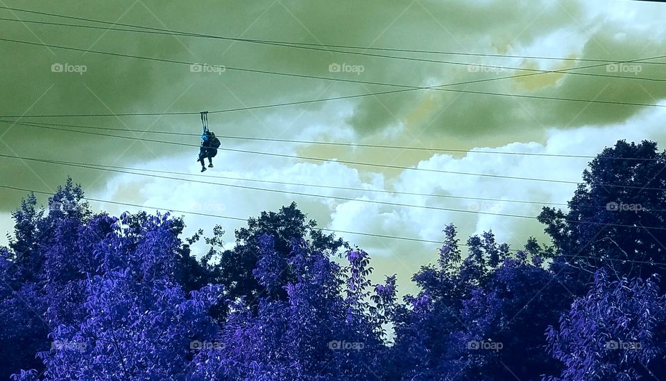 zip line in Maşukiye turkey in the mountains