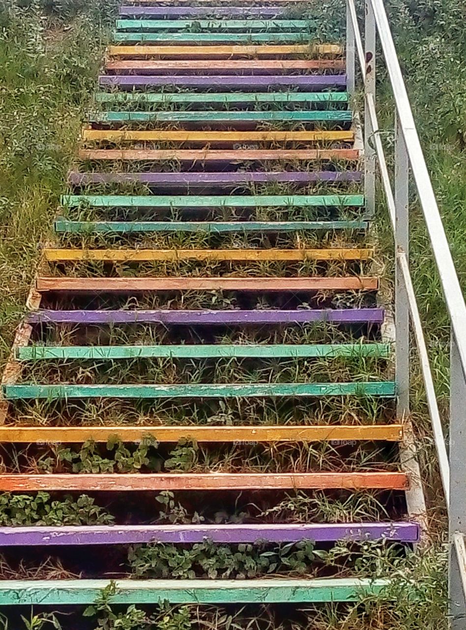 rainbow staircase радужная лестница