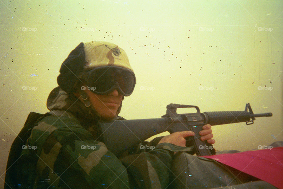 US Marine during the invasion of Iraq 2003. 