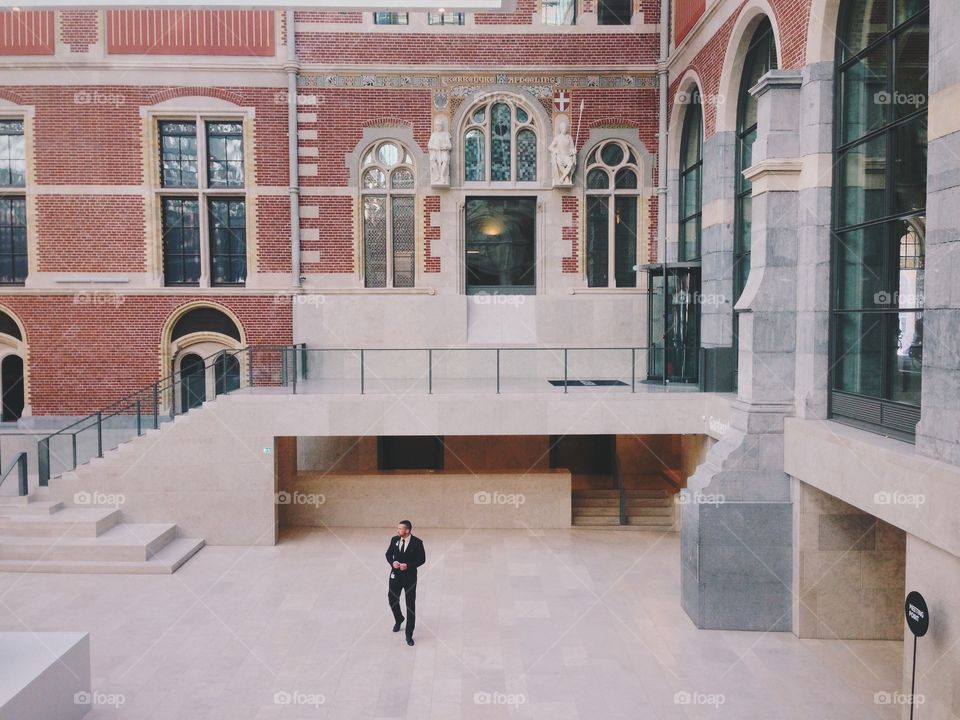 The security man. Shot during the #emptyrijks event. I was one of the 20 Instagramers who were able to walk in an empty Rijksmuseum