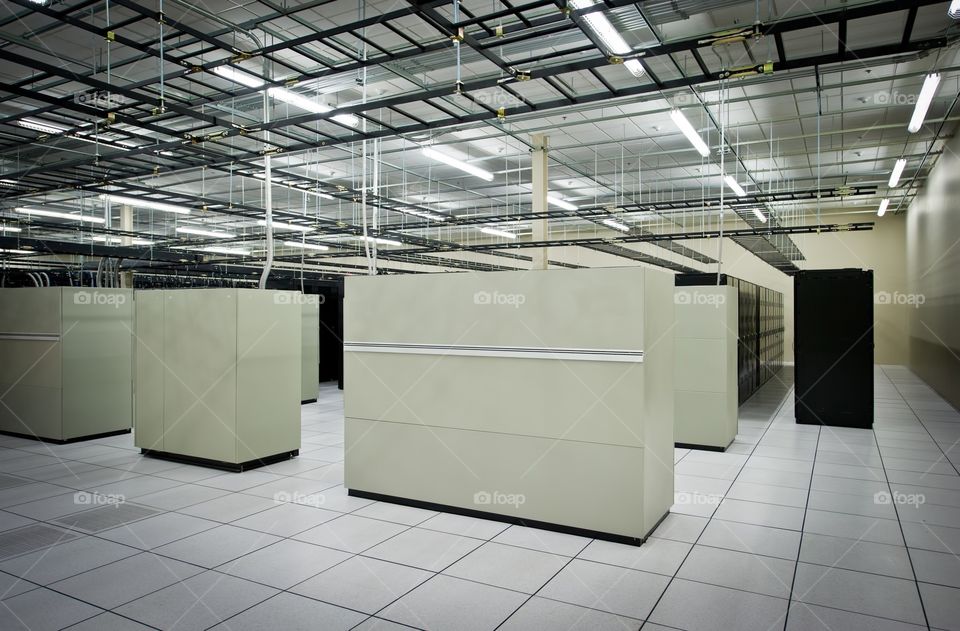 Interior of a data center
